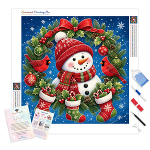 Stocking-Clad Snowman | Diamond Painting