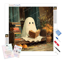 Storytime Boo Diamond Painting Kit - Full Drill / Square or Round Diamonds with AB Drills Option