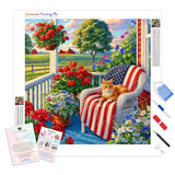 Stripes and Whiskers Diamond Painting Kit - Full Drill / Square or Round Diamonds with AB Drills Option