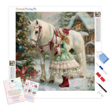 Sugarplum's Winter Ride Diamond Painting Kit - Full Drill / Square or Round Diamonds with AB Drills Option