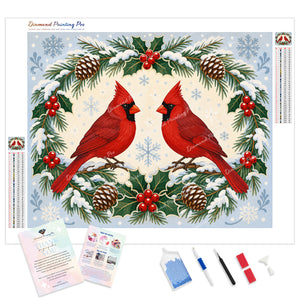 Symmetrical Cardinals | Diamond Painting