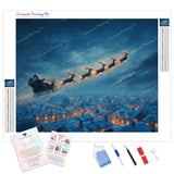 The Christmas Eve Express Diamond Painting Kit - Full Drill / Square or Round Diamonds with AB Drills Option