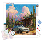 The Oasis Traveler Diamond Painting Kit - Full Drill / Square or Round Diamonds with AB Drills Option