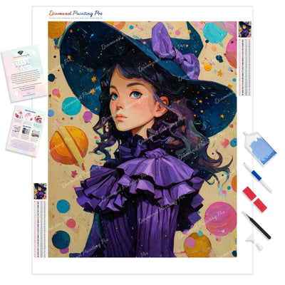 The Velvet Sorceress Diamond Painting Kit - Full Drill / Square or Round Diamonds with AB Drills Option