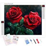 Thorned Rose Diamond Painting Kit - Full Drill / Square or Round Diamonds with AB Drills Option