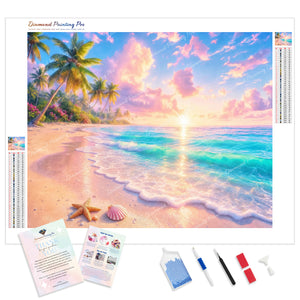 Tropical Beach Sunset | Diamond Painting