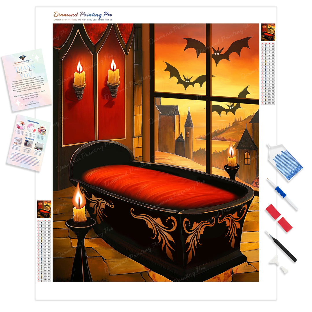 Vampire Lair | Diamond Painting Kit - Full Drill - Square or Round Diamonds with AB Drills Option