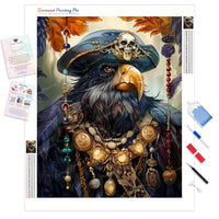 Jewels of Crow Captain | Diamond Painting Kit - Full Drill - Square or Round Diamonds with AB Drills Option