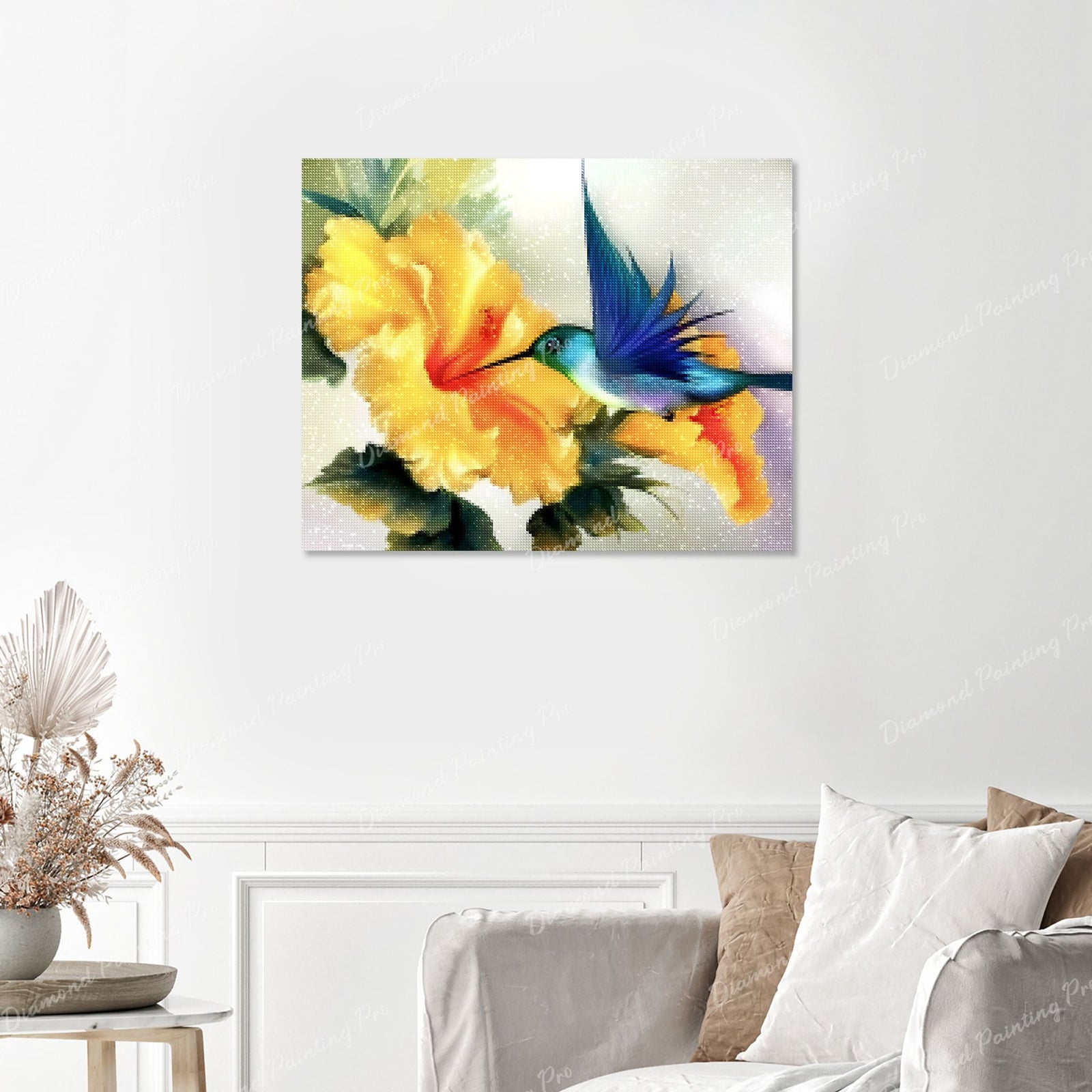 Hummingbird Finished Diamond Painting with No Frame