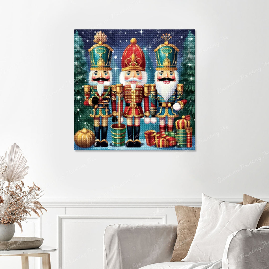 Nutcracker Trio Finished Diamond Painting with No Frame