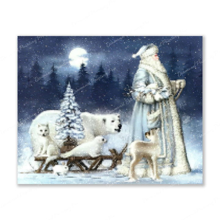 Santa Claus at Arctic Finished Diamond Painting For Sale From Diamond Painting Pro