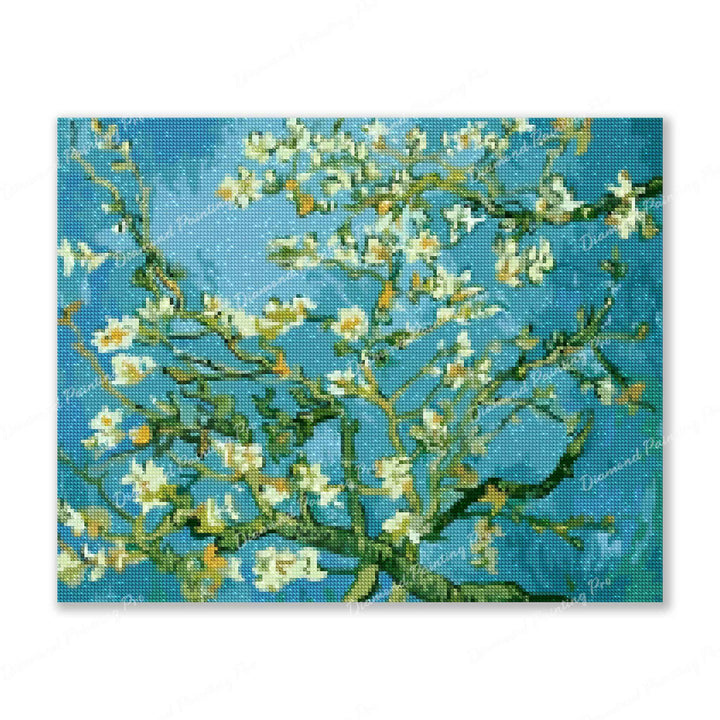 Almond Blossoms Finished Diamond Painting For Sale From Diamond Painting Pro