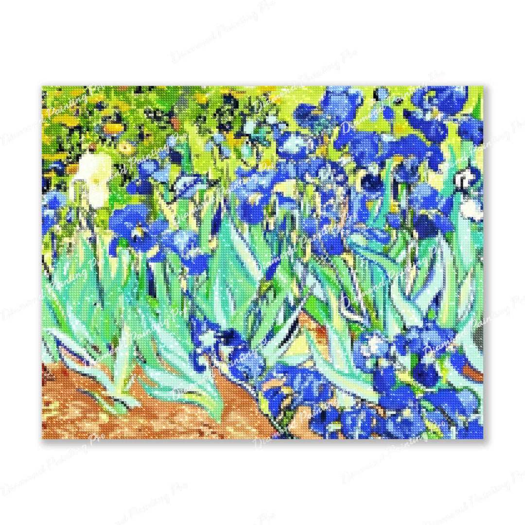 Irises - Vincent van Gogh Finished Diamond Painting For Sale From Diamond Painting Pro