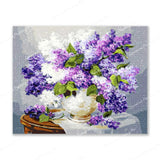 Purple and White Lilac Finished Diamond Painting For Sale From Diamond Painting Pro