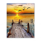 Lakeside Sunset Jetty Bliss Finished Diamond Painting For Sale From Diamond Painting Pro