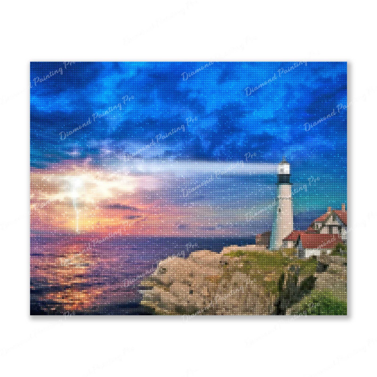 Lighthouse Beckons Finished Diamond Painting For Sale From Diamond Painting Pro