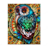 Mandala Berry Branch Owl Finished Diamond Painting For Sale From Diamond Painting Pro