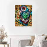 Mandala Berry Branch Owl Finished Diamond Painting with No Frame