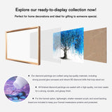 What is included in Blue Midnight Tree Finished Diamond Art Package