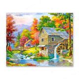 Autumn Cottage Finished Diamond Painting For Sale From Diamond Painting Pro