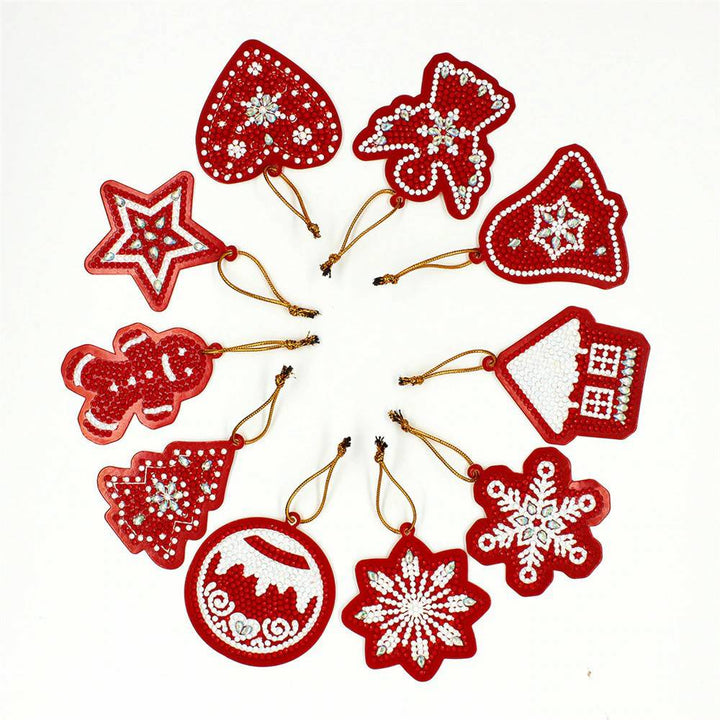 10pcs Diamond Embroidery Christmas Tree Pendant