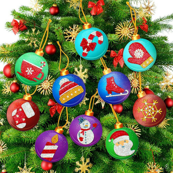 10pcs Diamond Embroidery Christmas Tree Pendant