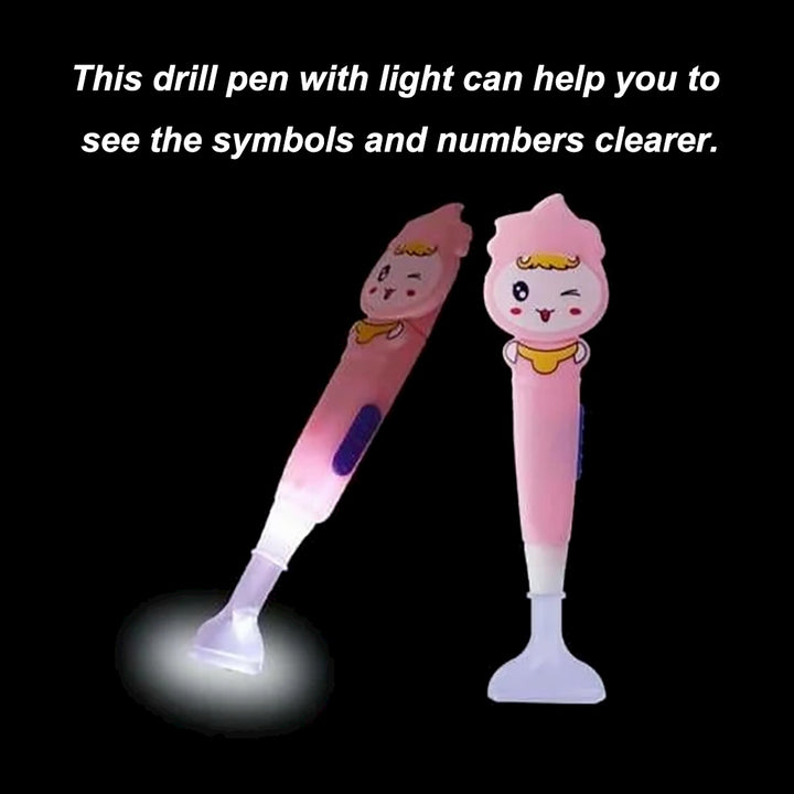 5D Diamond Painting Tools Drill Pen with Light, Must Have for Paint with Diamonds for Adults by Number Kits
