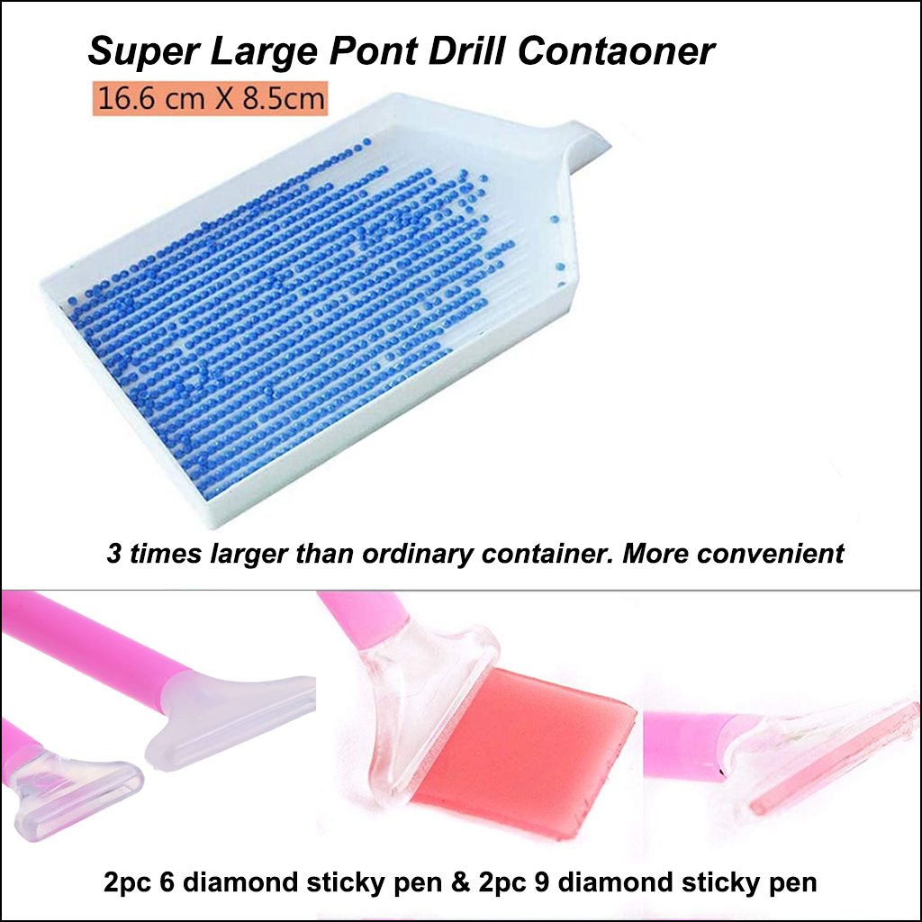 9 diamond sticky pen and Large Plastic tray