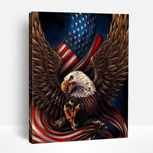 American Eagle and Flag | Paint By Numbers