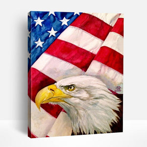 American Proud Eagle and Flag | Paint By Numbers