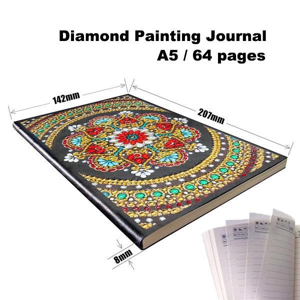 Diamond Painting Journal — Red Floral Mandala