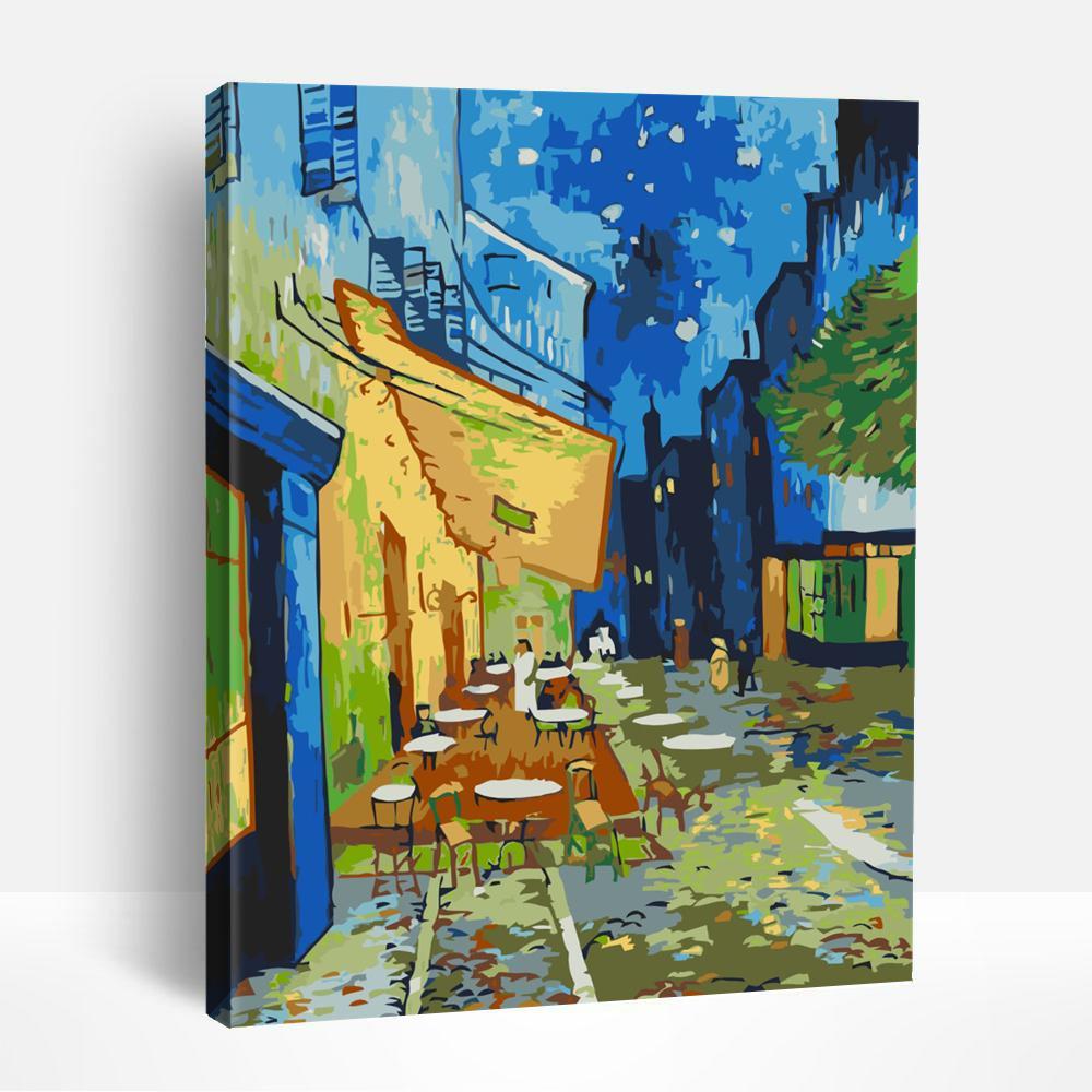 Café Terrace at Night | Paint By Numbers