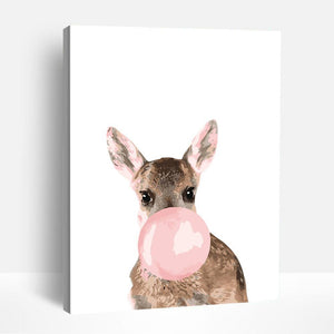 Kangaroo and Pink Bubblegum | Paint By Numbers