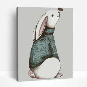 Bunny in Green Sweater | Paint By Numbers