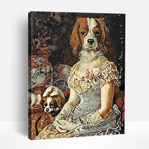 Vintage Puppy Gown Portrait | Paint By Numbers