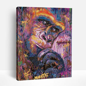 Vivid Chimp Portrait | Paint By Numbers