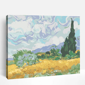 Wheat Field with Cypresses - Van Gogh | Paint By Numbers