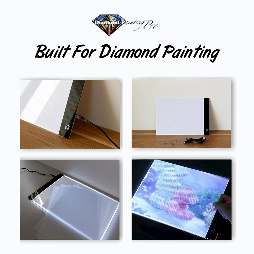 A4 LED Light Box Tracer USB Power Adjustable LED Light Tablet Board Pad for  5D DIY Diamond Painting