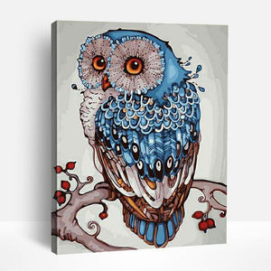 Abstract Blue Owl | Paint By Numbers