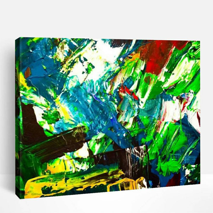 Abstract Emerald Splash | Paint By Numbers