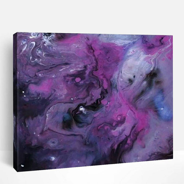 Abstract Purple & Black | Paint By Numbers