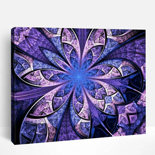 Violet Fractal Flower | Paint By Numbers