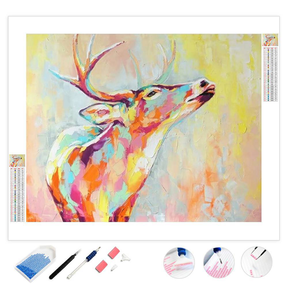 Colorful Deer | Diamond Painting