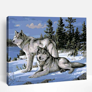 Wolves in Snow | Paint By Numbers