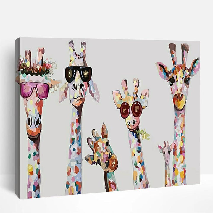 Stylish Giraffes | Paint By Numbers