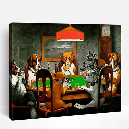 Dogs Playing Poker | Paint By Numbers