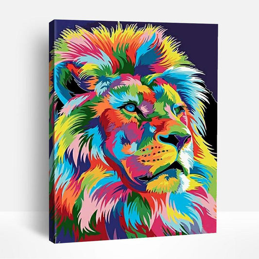 Colorful Abstract Lion | Paint By Numbers