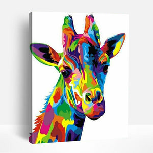 Colorful Giraffe Portrait | Paint By Numbers