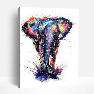 Elephant Splash Art | Paint By Numbers