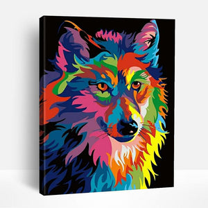 Colorful Wolf | Paint By Numbers